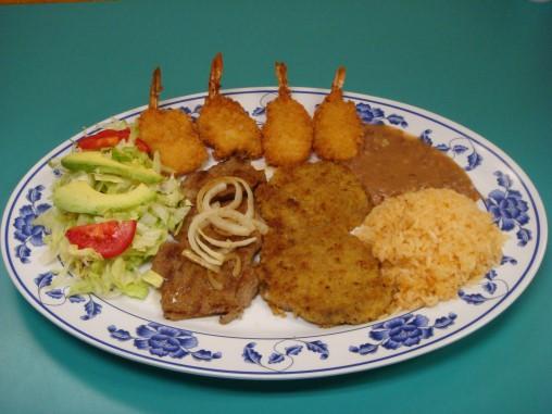49 Carnitas: Juicy pieces of pork meat, fried to perfection. Served with our famous rice, beans, a small fresh salad and delicious tortillas...$14.