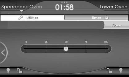 Using Utilities 3. Select the individual sound you wish to turn on or off: Oven Sounds: Volume The volume of the oven chimes can be adjusted to suit your personal preference.
