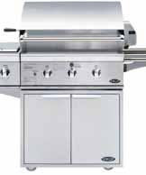 The Dedicated Infrared Rotisserie Burner supplies controllable searing heat.