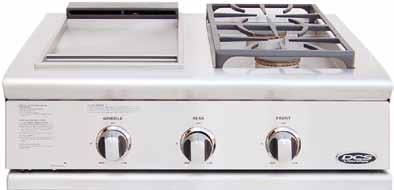 30 Dual Side Burner / Griddle Unit BFG-30BGD 30 Dual Side Burner / Griddle The Dual Side Burner / Griddle unit sets the tone of versatility for the Liberty Collection.