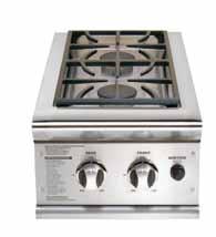 Constructed of heavy stainless steel, DCS side burners rated at a powerful 17,000 BTU s, are available in single or double burner configurations.