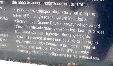 In 1972, traffic engineers recommended the route for a Scenic Drive Freeway.