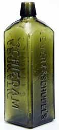 70 mm surface scratch (7.8) $20-30 233 Liqueur King s Liqueur. 26 oz, olive green. VG. 2 lip marks.