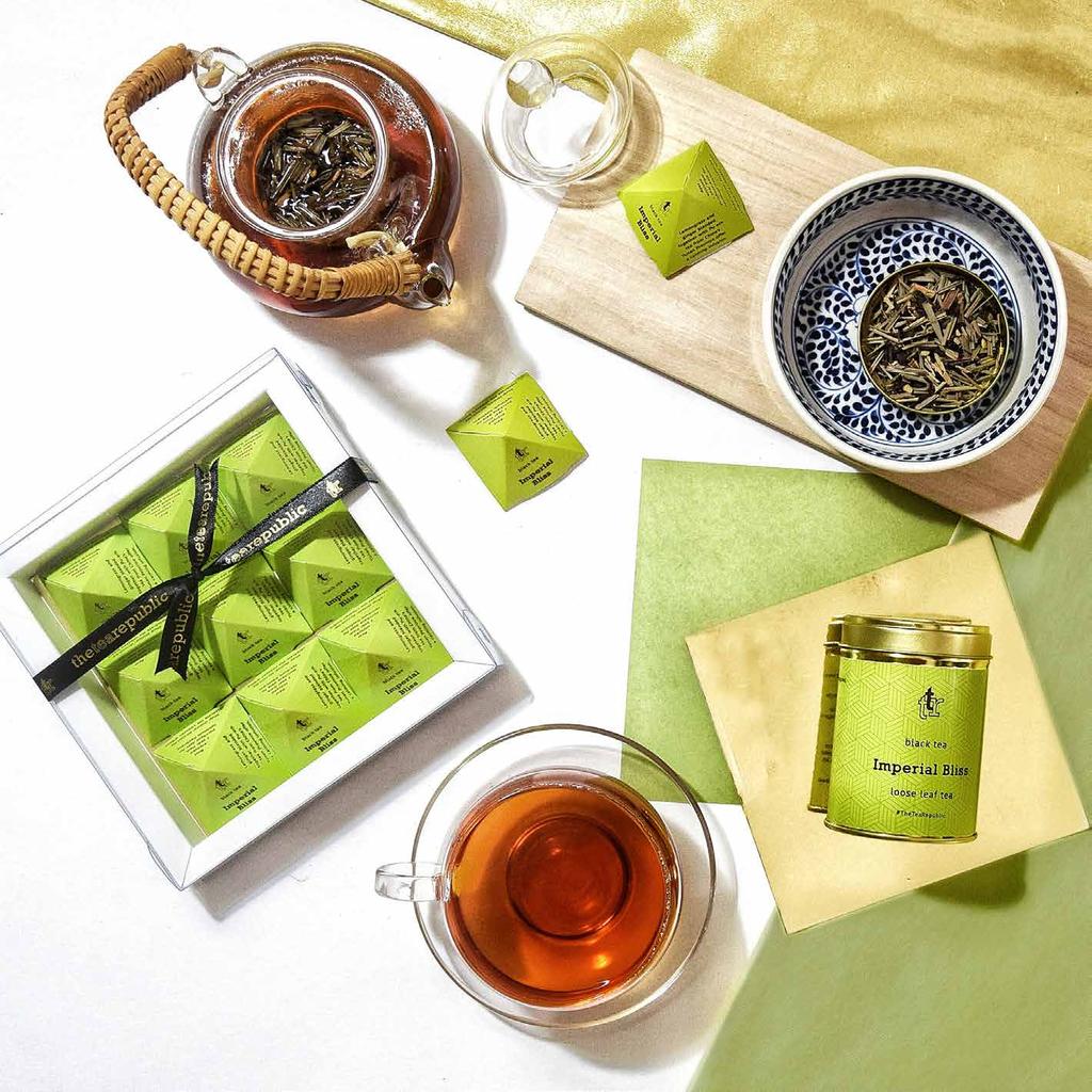Imperial Bliss b l a c k t e a Lemongrass and ginger blended together with Pu-erh tea from China s Yunnan Province