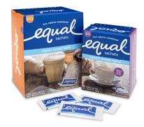 Equal sachets are the perfect way to sweeten your hot or cold beverages, cereal and fruits. They have a great sweet taste, without the calories! Available in 50 and 100 sachet pack sizes.