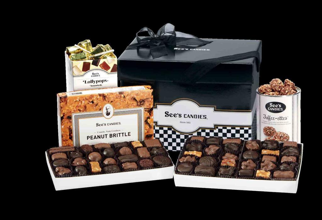 60 #9244 Gift Pack Includes: 1 lb Assorted Chocolates 1 lb Nuts & Chews
