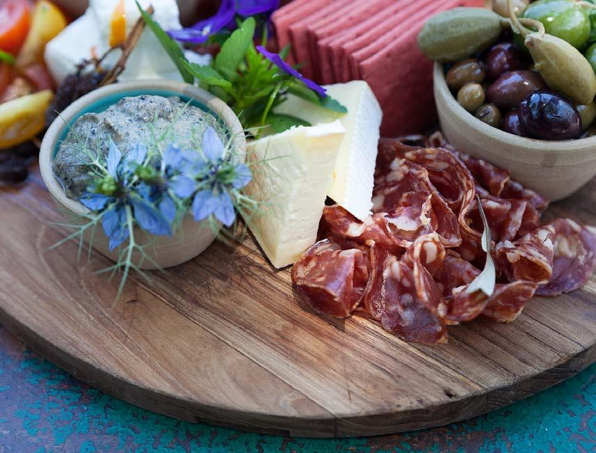 Our team will create a cool vibe and professional bar service to accompany fine meats, cheeses, dips, pickled vegetables, smoked trout rillette, byron creek chicken