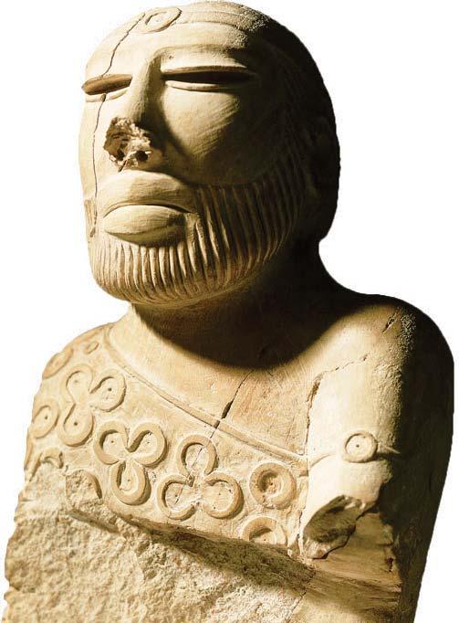 This bearded figure might represent a Harappan god or perhaps a priest king. Role of Religion As with other cultures, the rulers of the Harappan civili- the culture was a theocracy.
