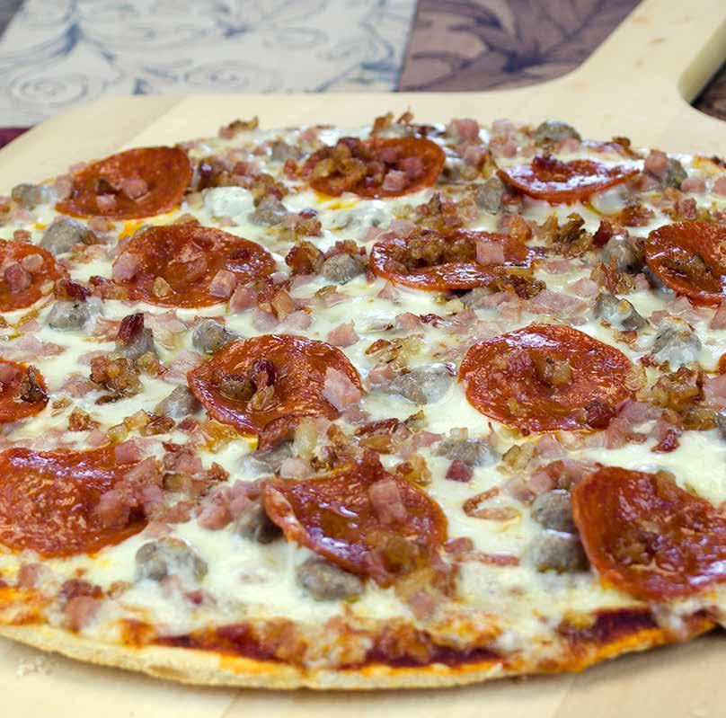 pepperoni, mushrooms, green peppers and onions. 24.9 oz. #14 $12.