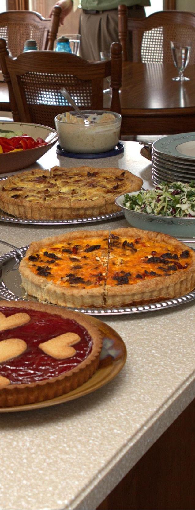 BREAKFAST & BRUNCH HOMEMADE QUICHE Serves 6-8 Lorraine $40 Bacon and cheese Denver $40 Bell peppers, onion, ham, and cheddar Provencal $40 Zucchini, tomatoes, and basil Three Cheese $40 Cheddar,