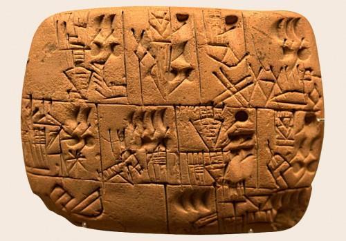 writing (on clay tablets) Cuneiform