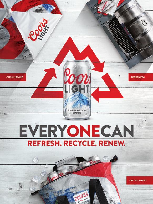 Programs Coors Light EVERYONECAN Can a brand use summer and sustainability to sell beer? Coors Light can. And it makes total sense.