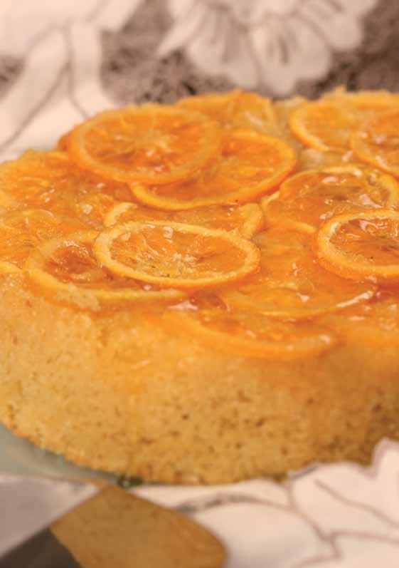 Increase the heat and add the orange slices. Cook for 5 10 minutes. Pour the orange slices and syrup into a very well greased cake pan.