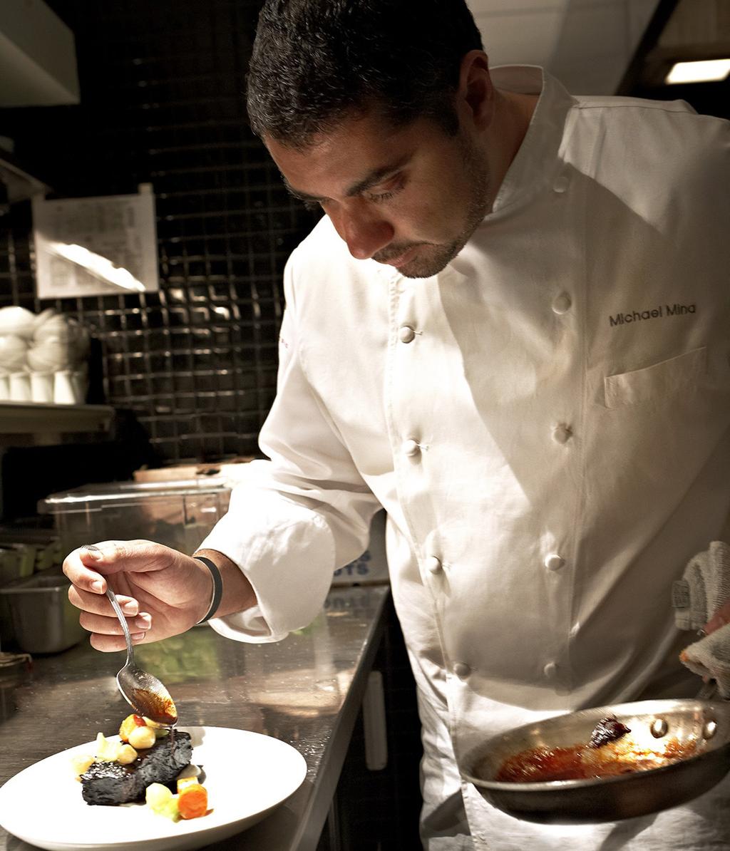 ABOUT MICHAEL MINA Michelin-Starred Chef Michael Mina first appeared on the culinary map as executive chef at Aqua Restaurant in San Francisco.