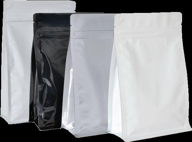 25 Flat Bottom Pouch with Normal Zipper : Flat bottom pouches are new style packaging which has combination of stand up pouch and side gusset. This pouch looks like brick after the product is filled.