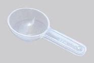Food Products and lots more. we offer our measuring scoops in clear and blue colour and it vary in sizes from 1ml,to 250ml etc.