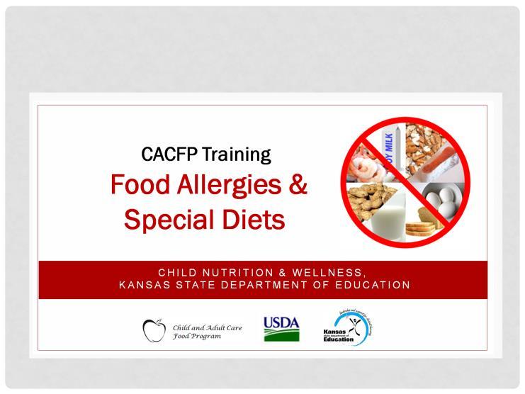 Welcome to Food Allergies & Special Diets!
