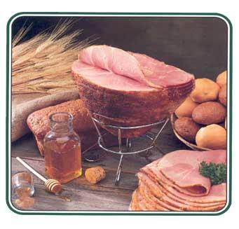 1957, solves any carving difficulties. These hams are best served cold because heating sliced whole or half hams can dry out the meat & cause the glaze to melt and run off.