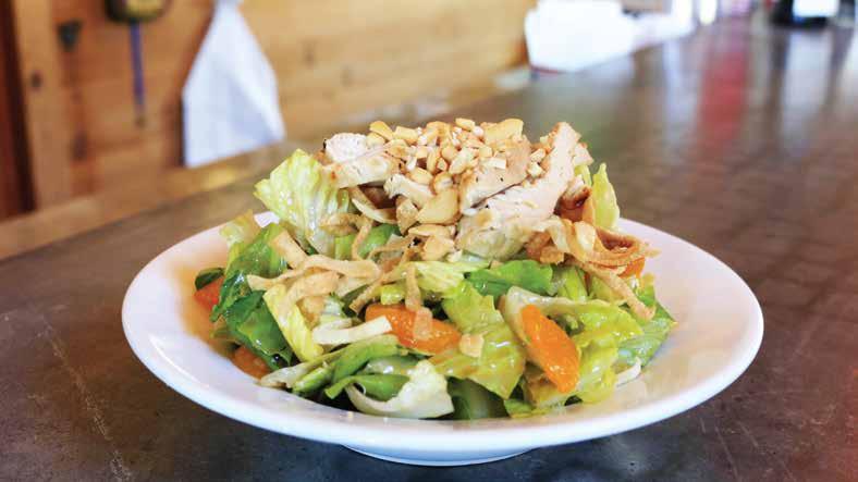 Marianne s Salad --- $ 12 Crisp romaine lettuce, carrots, onions, and sweet peppers lightly tossed with our house balsamic vinaigrette and crowned with freshly grilled Sand Dabs.