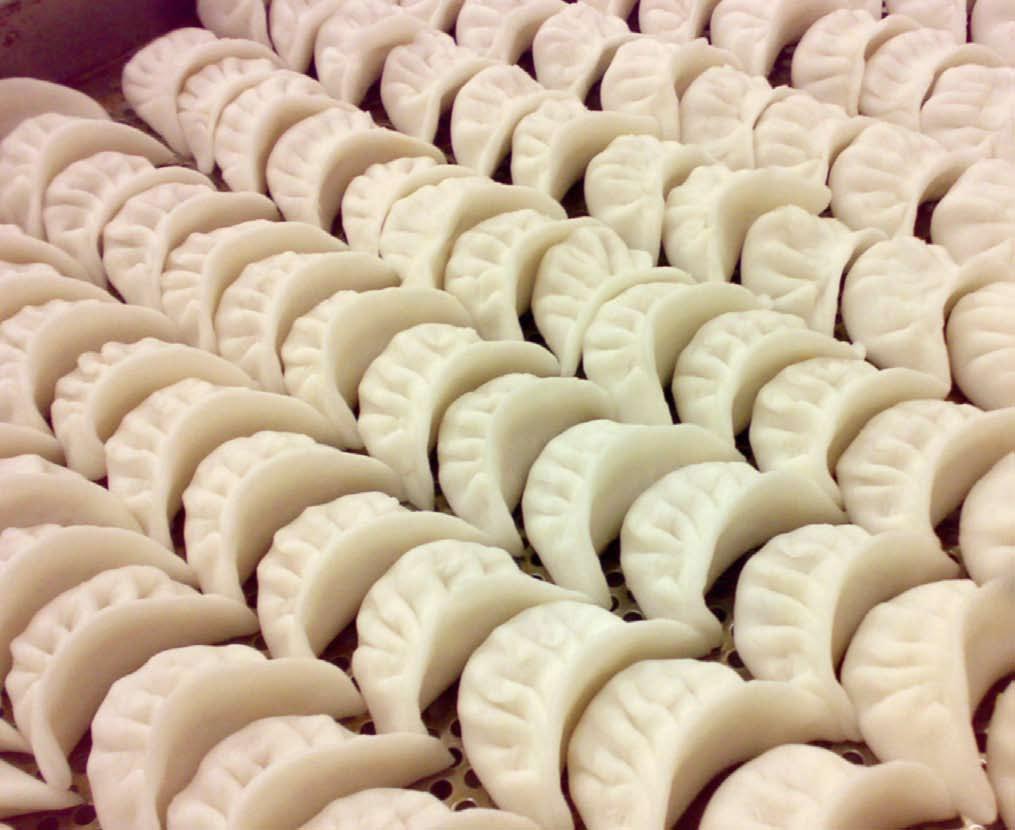 GOW GEE The term Gow Gee is exclusive to the array of Chinese Dumplings described by their soft, smooth surface,