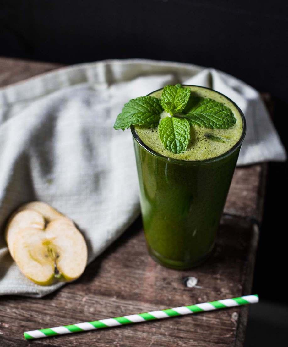 MINTY GOODNESS If you struggle to drink green juice, the fresh, minty goodness in this recipe will help get you through!