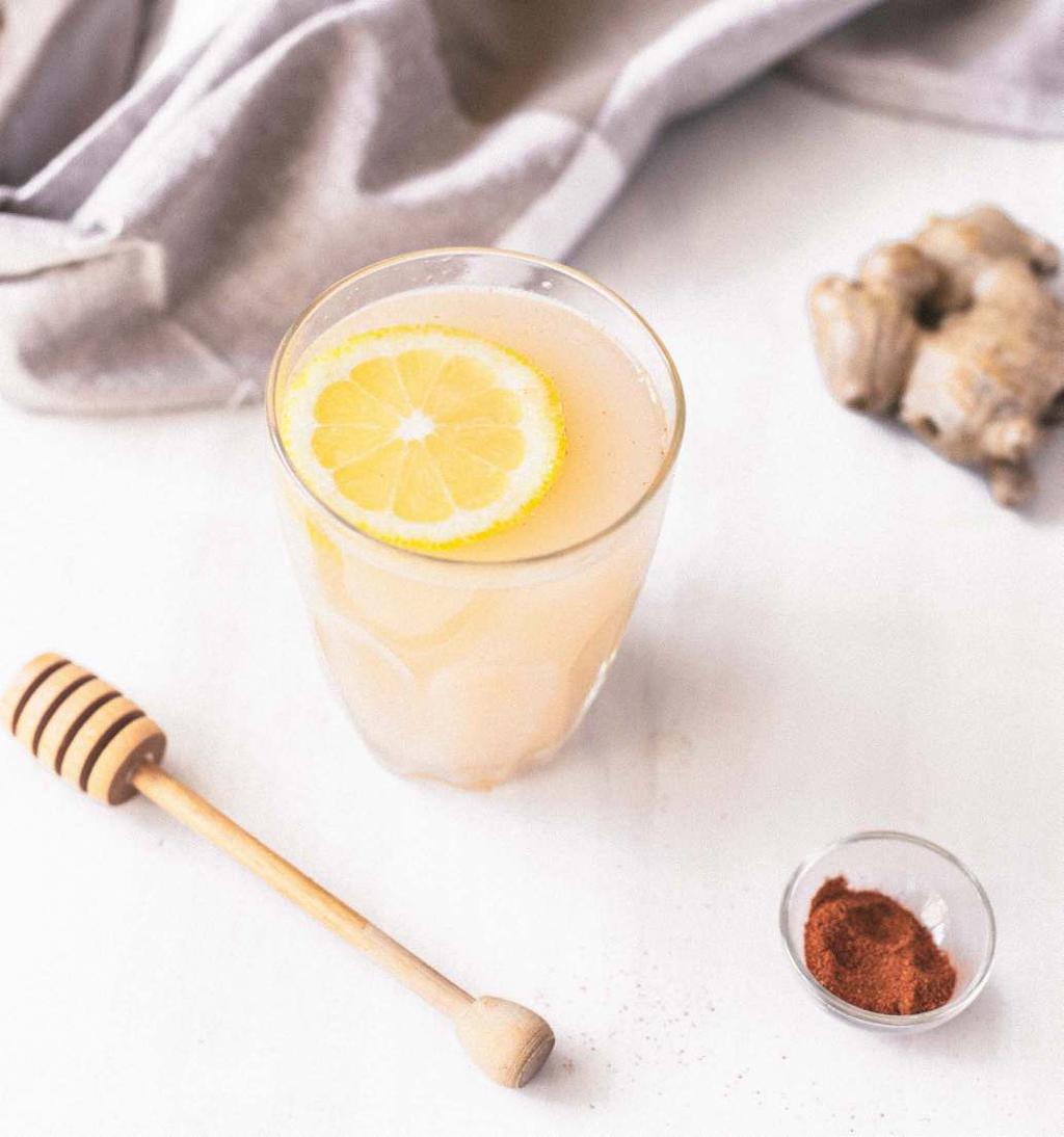 GINGER TONIC Boost your immune system with this ginger tonic. The pinch of cayenne will aid circulation and cardiovascular function. This juice will knock your cold on the head!