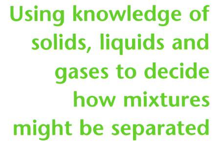 The children need to have experience of evaporating and may have experience of solids being left behind when the liquid evaporates from the evaporating activity (Refer also to Water cycle-evaporation
