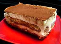 Tiramisu (2 1/4lb tray serves 8 guests) A delicate dessert with a sweet marscapone filling layered with espresso-soaked lady fingers. Pastries Cannoli Ricotta, Vanilla, or Chocolate.