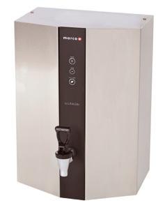 Tap or push button dispense wall mounted atmospheric water boilers Slim wall-mount hot water dispense Tap dispense 5L immediate draw off Plumbed into mains water supply Excellent value for money Easy