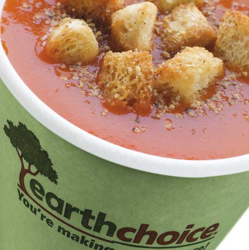 EarthChoice PLA Lined Soup Cups Cups Compostable Soup Cup Lid Fiber (paper) material Made from Bagasse (sugar cane) and bamboo which are