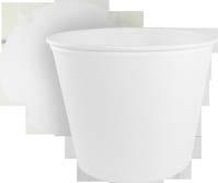 White Paper Food Bucket & Lid Dome Lids for Paper Short Buckets
