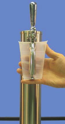 DO Begin your pour by touching the bottom of the cup to the bottom of the TurboTap.