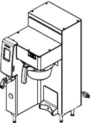 1)Select leg height and attach for either 3 Liter / 1 Gallon dispensing 1 legs - Attach this length for 3 Liter airpot configuration (Default).