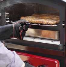 the Fornetto s oven chamber, it is easy to cook by traditional smoking methods of indirect heat and
