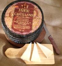 When cured for at least 6 months, the paste becomes firm and turns a pale ivory yellow. Although Castellano sits well next to a young Manchego on the shelf, it is a cheese in its own right.