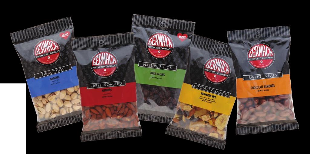 GERMACK CELLO BAGS Our cello bag line offers the finest quality nuts and snacks.