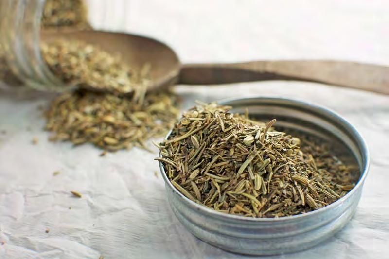 Herbs De Provence Yield: 1 cup 2 tablespoons dried rosemary 1 tablespoon fennel seed 2 tablespoons dried savory 2 tablespoons dried thyme 2 tablespoons dried basil 2 tablespoons dried marjoram 2