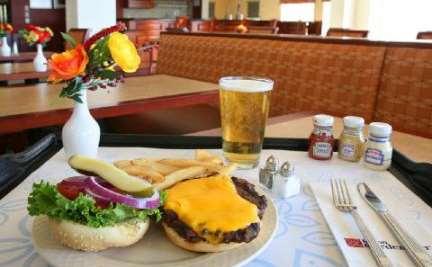 00 Named After Conrad Hilton s first hotel, the Mobley, a signature item, is served with a Texas sized ½ pound all Beef Patty and Topped with Lettuce, Onion, and Tomato. Served with Fries.