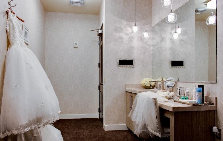 You will have use of our two Bridal Suites