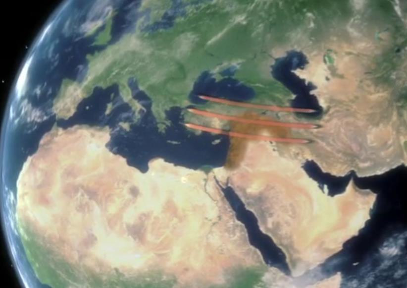 Across Eurasia: Crops & animals could spread easily Places of same latitude automatically share same day length, climate, & vegetation... & later technology. Eurasia is spread 8,000 miles from E-W.