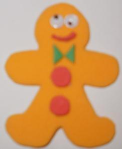 Section 3 - Make it Funky foam Gingerbread Man 1. Cut out the Gingerbread man template 2. Draw round the template onto some ginger coloured funky foam 3.