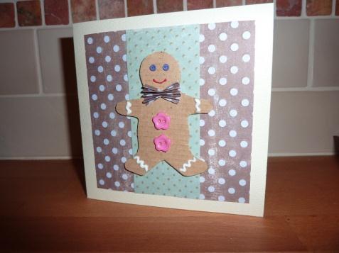 Decorate your gingerbread man, using beads or buttons for the buttons. 5.