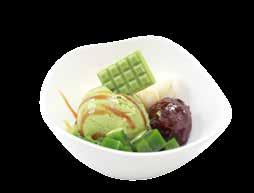 cone Matcha Anmitsu * Chocolate Parfait Cookies with belgian chocolate syrup topped with soft