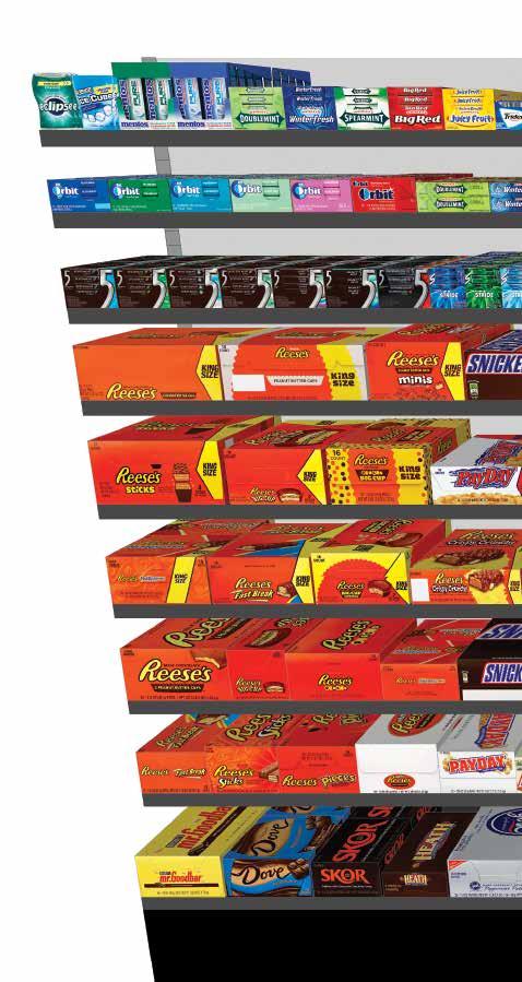 Implement the Eby-Brown recommended 9ft In-Line Candy planogram to maximize your category dollars.