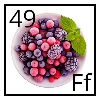 Frozen Fruit and Berries A variety of frozen fruits are easy to put into