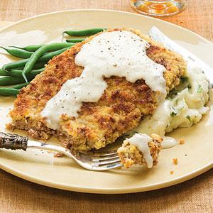 Chicken Fried Steak (Consumed mostly in Texas) Veal recipe from Austria adapted for