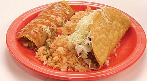 Lunch Menu Served between 11:00 a.m. 3:00 p.m., Monday Friday only. Please be aware that plates are very hot!!! Speedy Gonzales One taco, one enchilada and rice or beans 4.