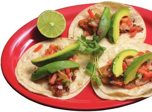 Especial Dinners Tacos Lagos 3 grilled fish tacos with pico de gallo and fresh avocado. Served with rice & beans. $15.99 Tilapia Tacos Two fish tacos with cheese, pico de gallo & lettuce.
