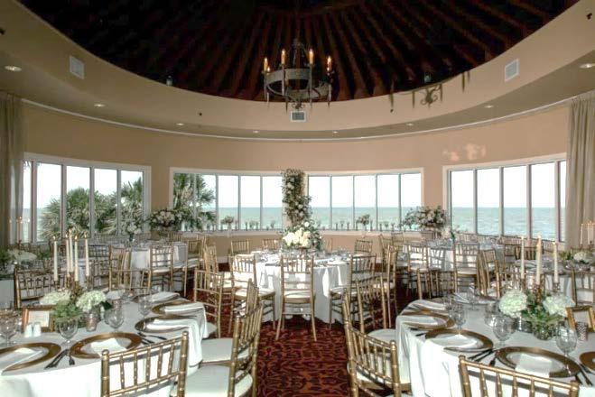 Wedding Event Facilities Retreat Room The Retreat Room is a second floor, oceanfront room. The lobby boasts a working antique bar and fireplace.