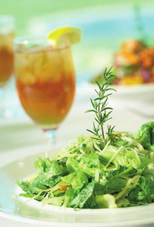 SALADS Salads are a healthy accompaniment to any meal. They should be served on a bread and butter plate. Choose salads with oil, vinegar or mayonnaise based dressings.